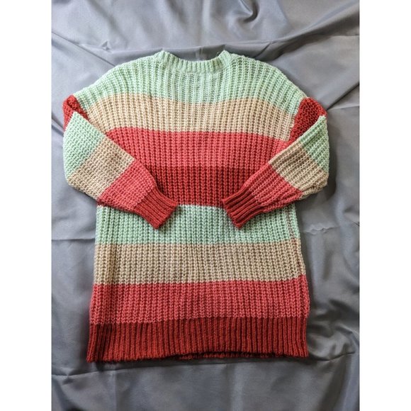 Torrid Sweater Colorful Chunky Knit Lightweight V Neck Pullover Womens Size 0X - Picture 5 of 8